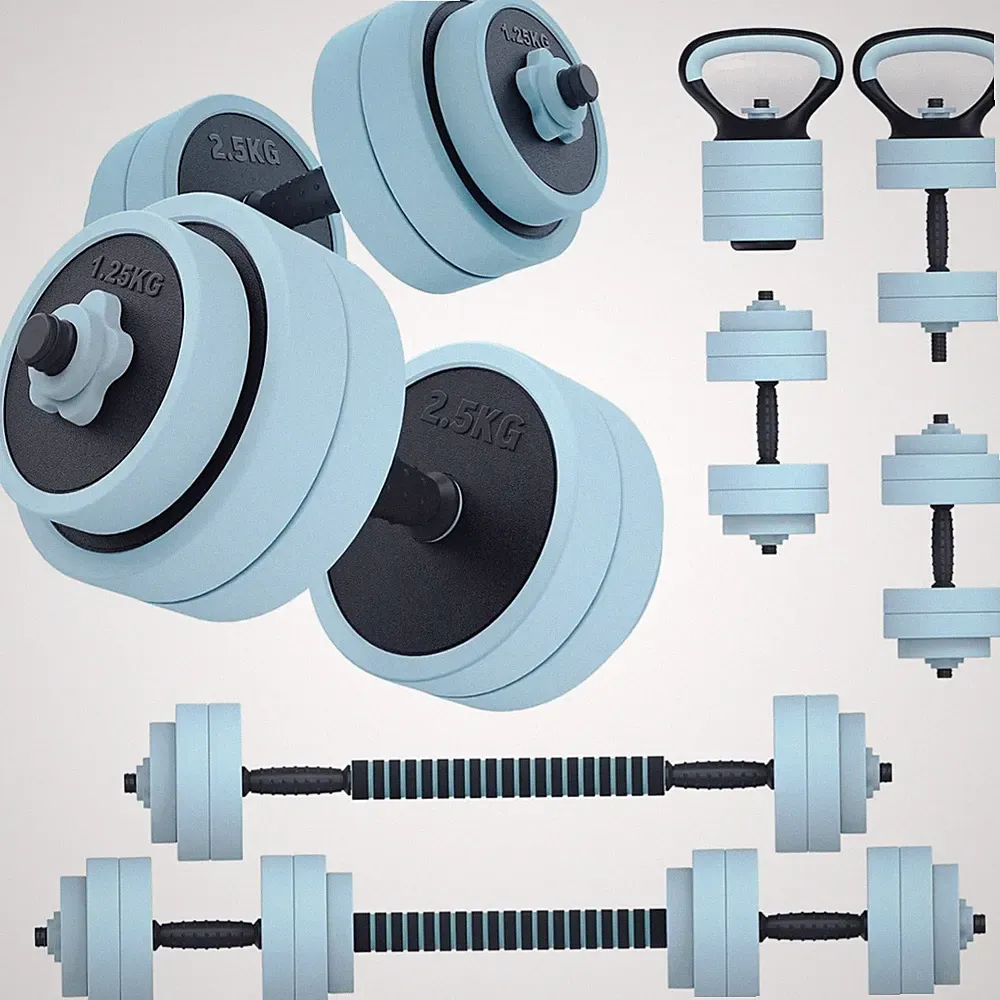 Hantelset verstellbar 20kg Krafttraining Kurzhantel Langhantel Liegestütz Ket...