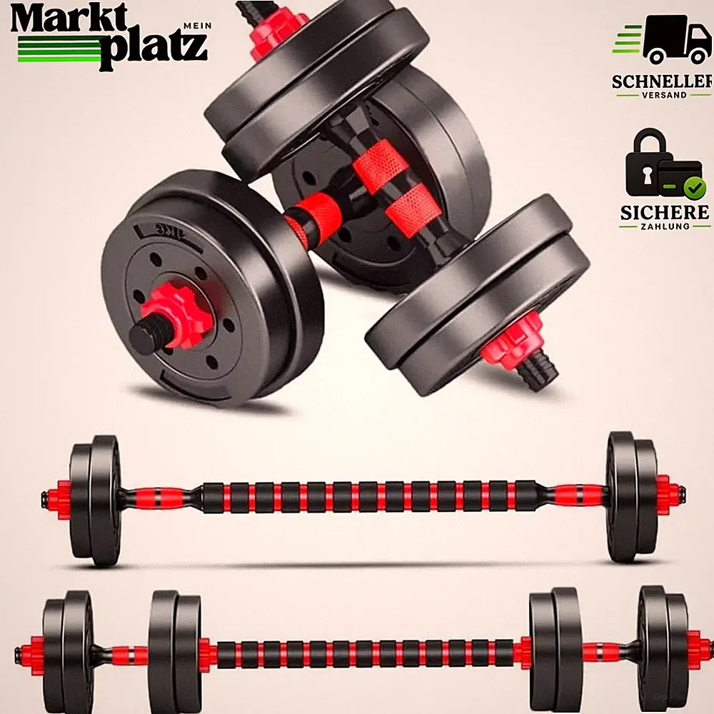 Hantelset Verstellbar 2er Kurzhanteln 10-15kg Fitness Handgewichte für Männer