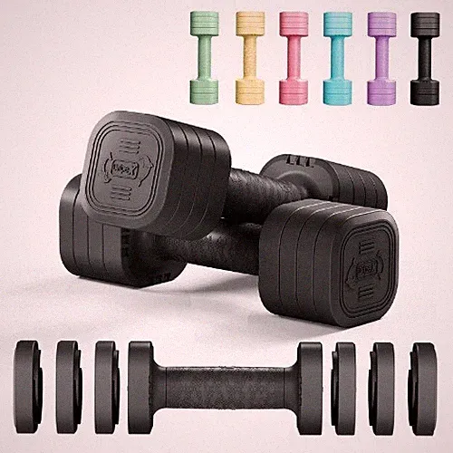 Hantelset Verstellbare Hanteln 2.5 kg x 2 oder 5 kg x 2 oder 7.5 kg x 2, 6...
