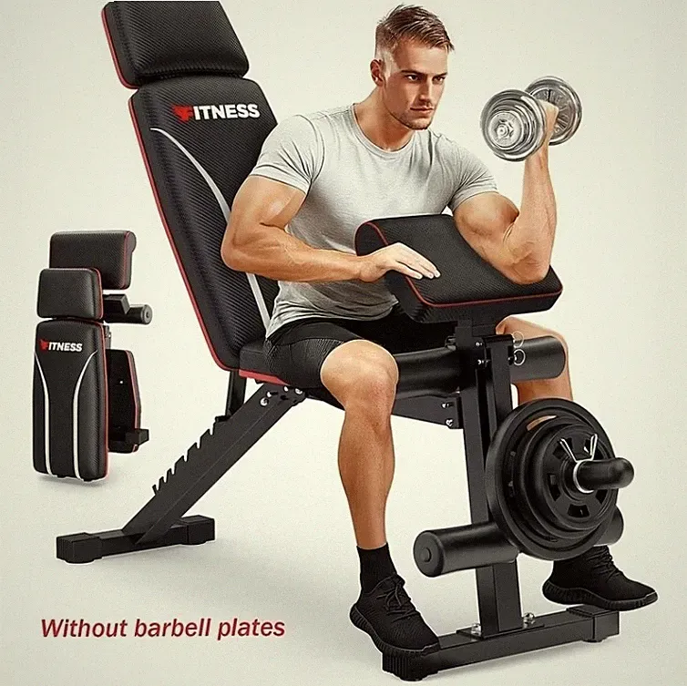 Hochbelastbare und multifunktionale Hantelbank ideal für das Home-Gym