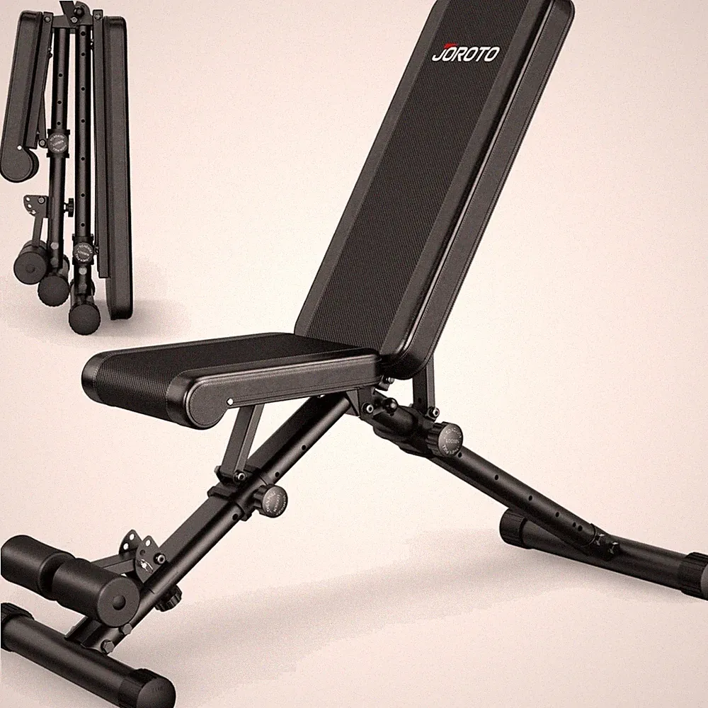 Joroto Verstellbare Hantelbank MD35 mit 318 kg Tragkraft – Platzsparendes Design