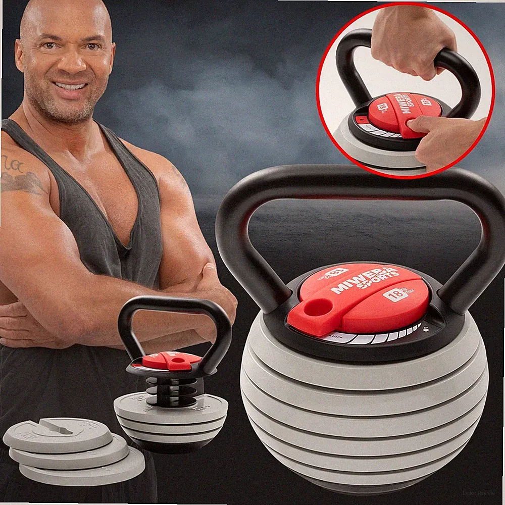 Kettlebell Kugelhantel Verstellbar Schwunghantel Training Fitness Hantel 3-18 kg