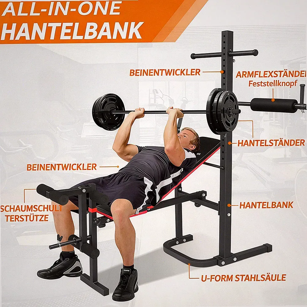 Klappbare Hantelbank für Das Heim-Fitnessstudio Verstellbare Bank bis 440LBS