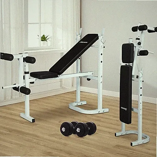 Klappbare/Verstellbar Hantelbank Bis 440lbs für Das Heim-Fitnessstudio Weiß