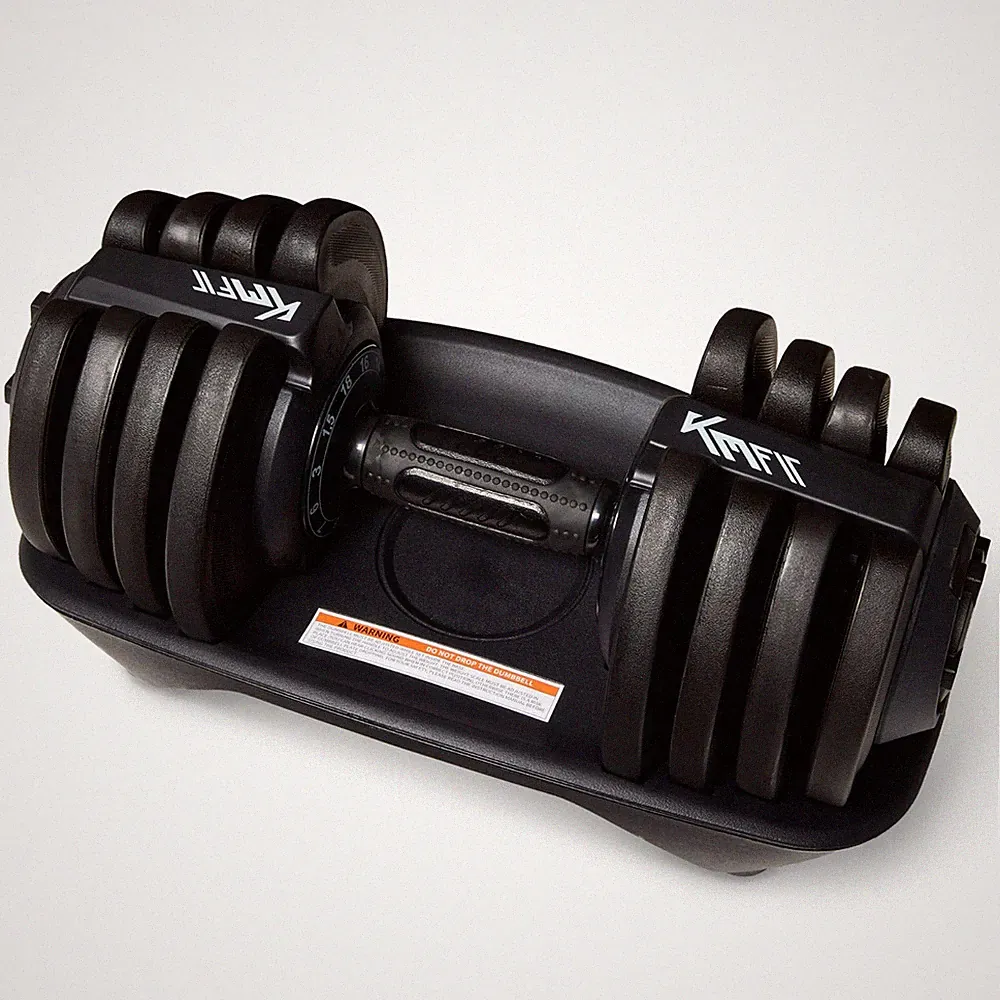 KM-Fit Kurzhantel 1,5-18kg verstellbar 12 Stufen Einzelhantel Fitness Home Gym