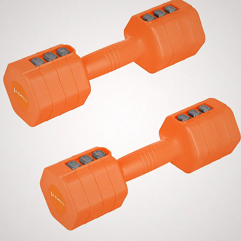 Kurzhantel Set 2x 2.5 kg VERSTELLBAR Hanteln Gewichte Krafttraining Fitness HMS