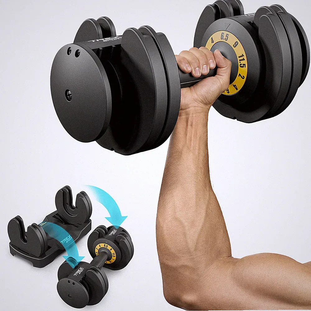 Kurzhantel-Set verstellbar 11,5 kg Hantel einstellbar Krafttraining TREX SPORT