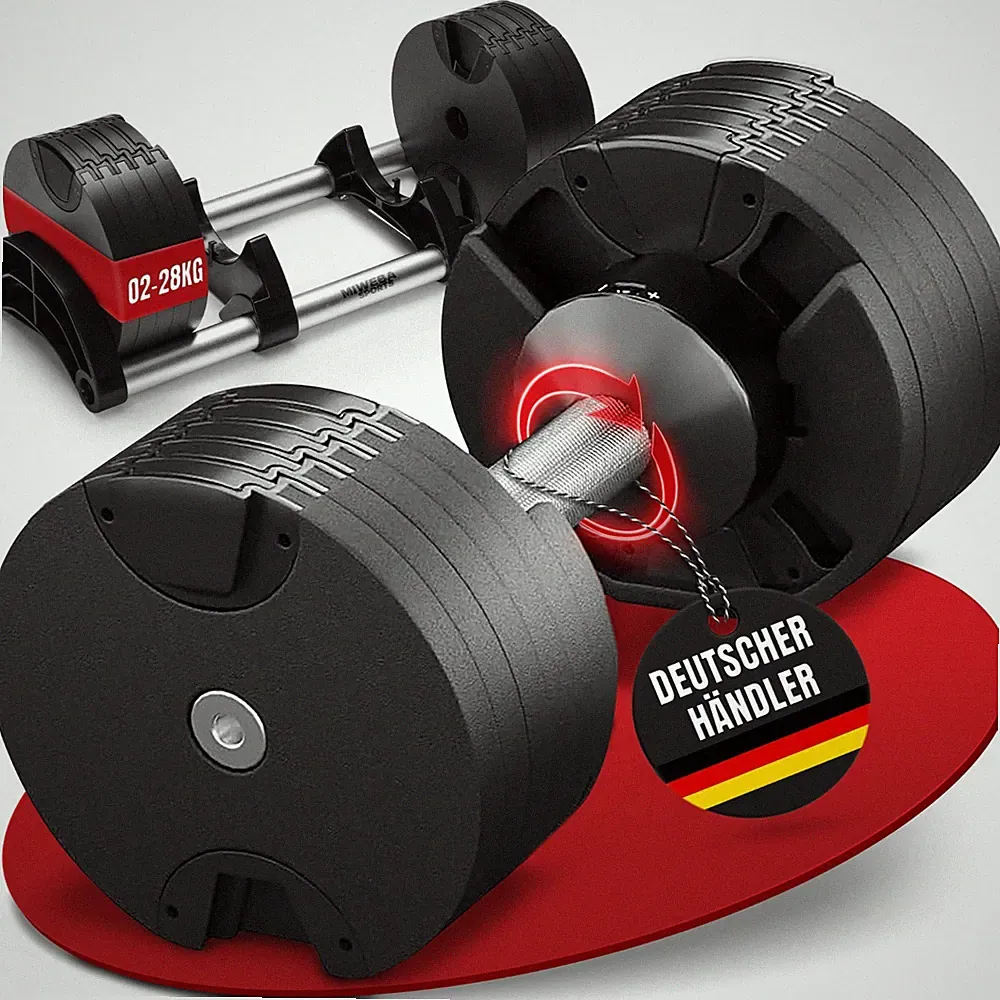 Kurzhantel Verstellbar Hantel Gewichte Dumbbell Krafttraining bis 28 Kg Fitness