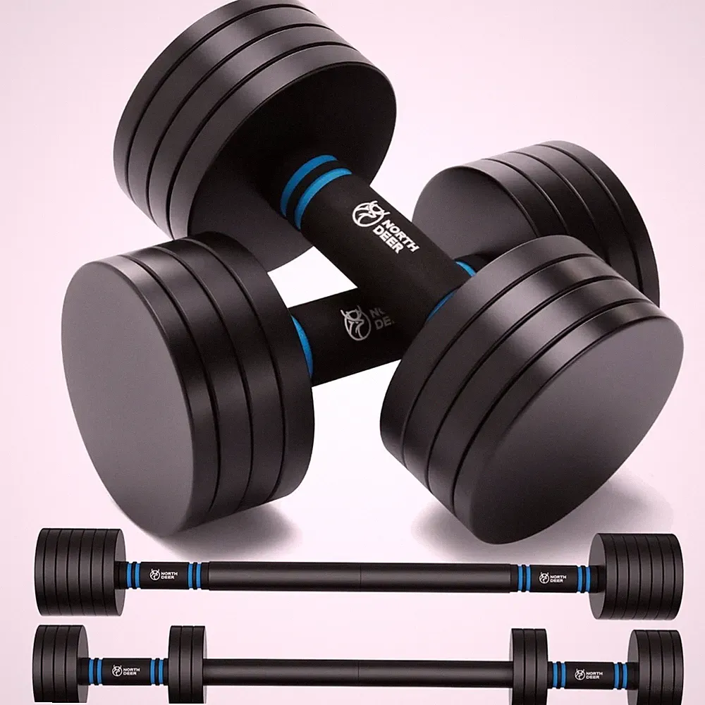 Kurzhanteln 10kg Satz verstellbar Langhantel Set Stahl Gym Fitness Zubehör