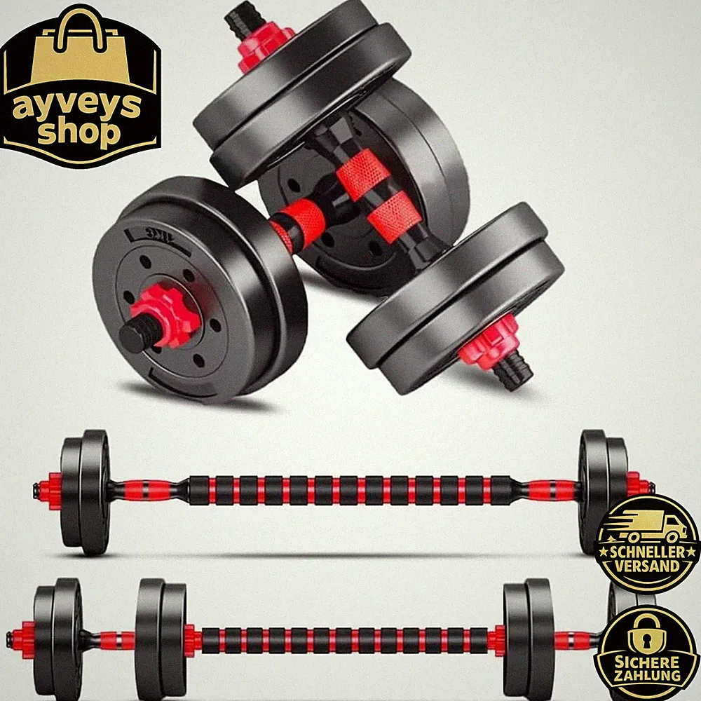 Kurzhantelset Verstellbar 2er Set 10-15kg Fitness Hanteln für Männer Frauen