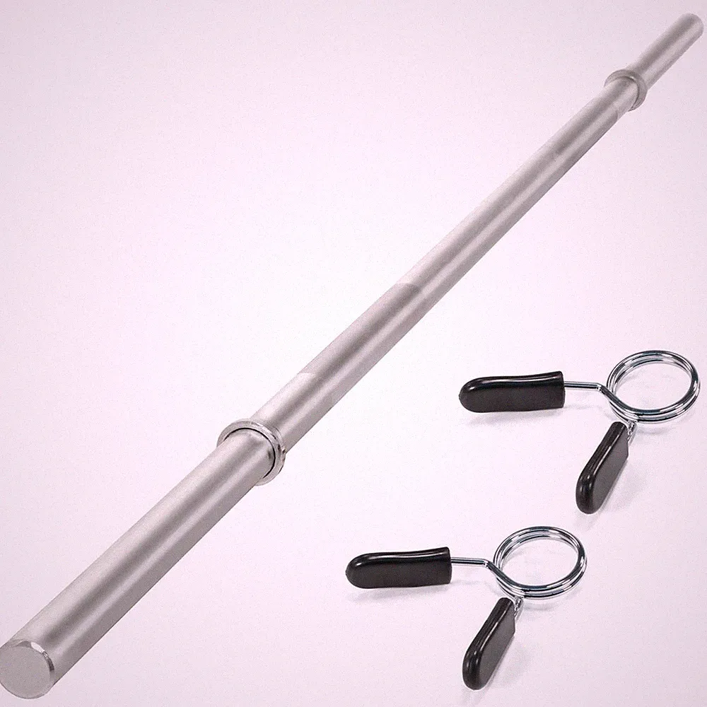 MAXXIVA Hantelstange 160 cm silber Langhantel Federverschluss Gewichtsstange