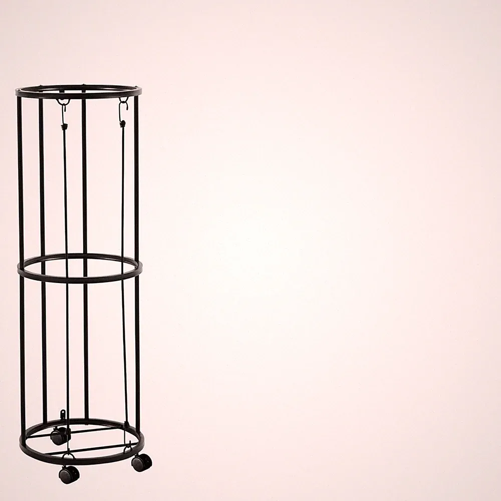 Mehrfach-Bällehalter Platzsparend Metall-Ballregal mit Rollen Rollbar für