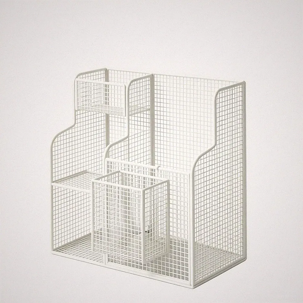 Metall-Mesh-Regal mit Fächern Stellregal platzsparend