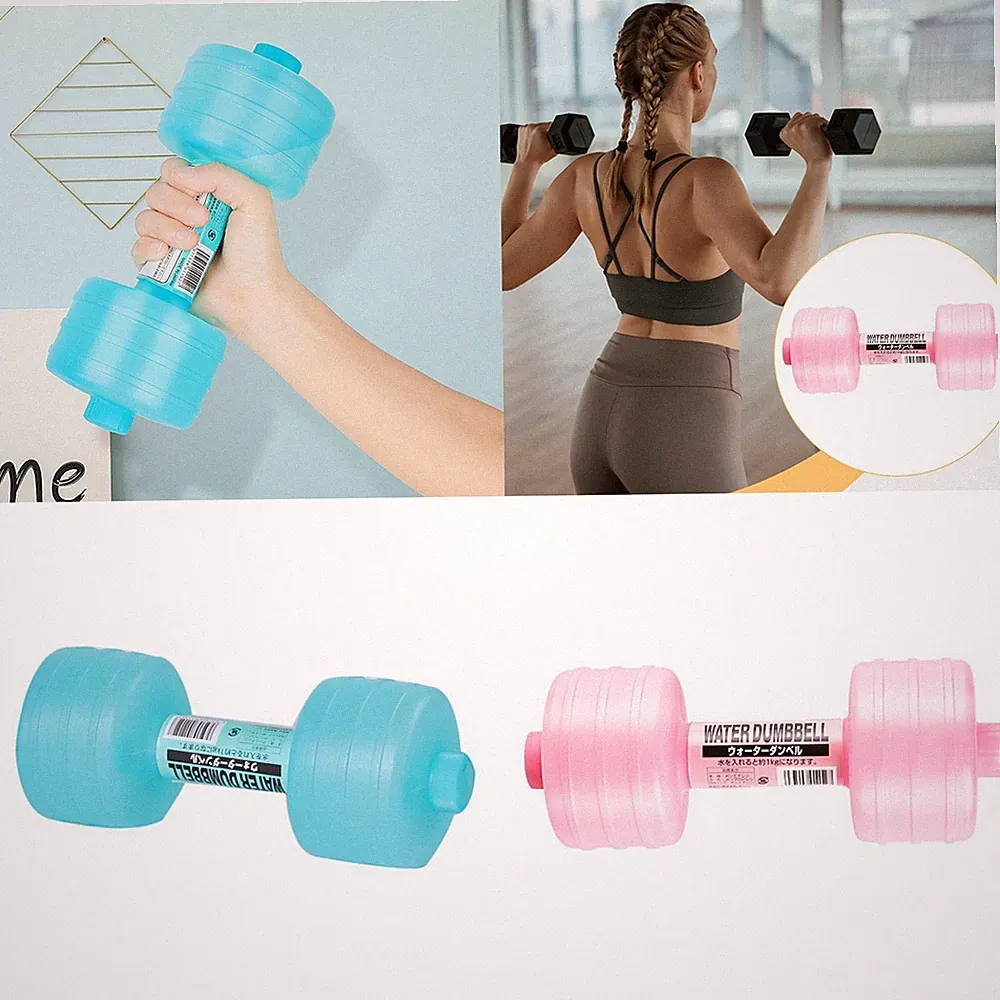 Mit Wasser befüllbare Hantel, verstellbares Gewicht, Fitnessgerät, 10,2 x 4