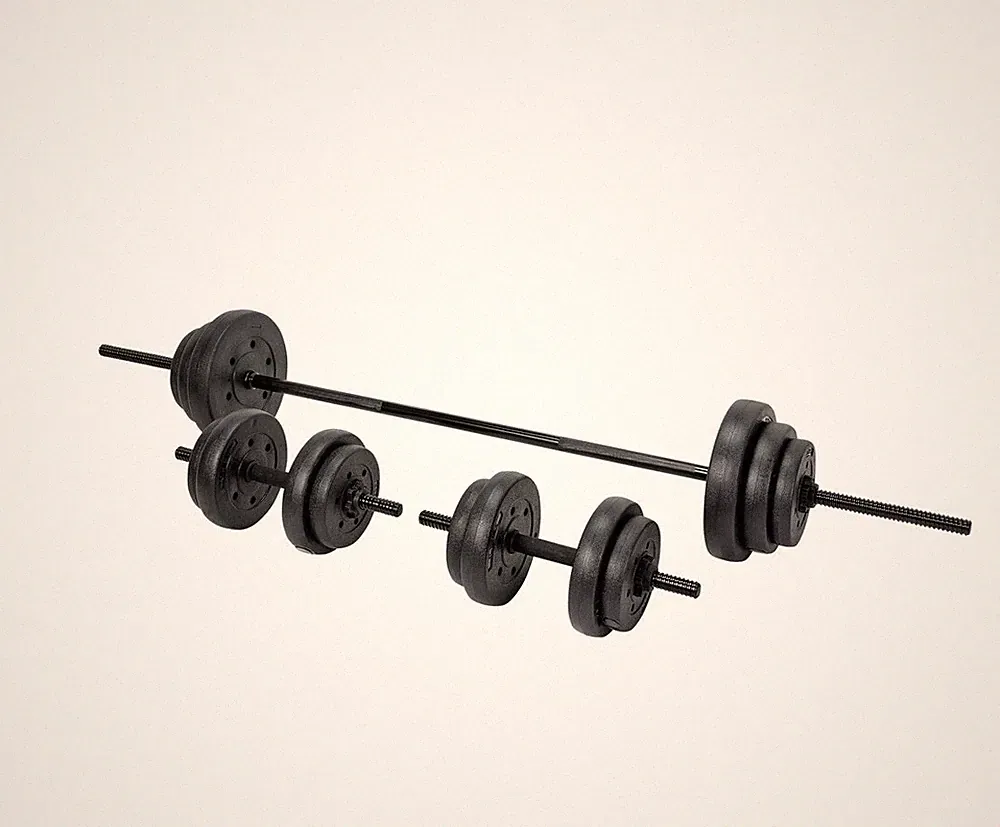 Opti Vinyl Langhantel und Kurzhantel Set - 35kg