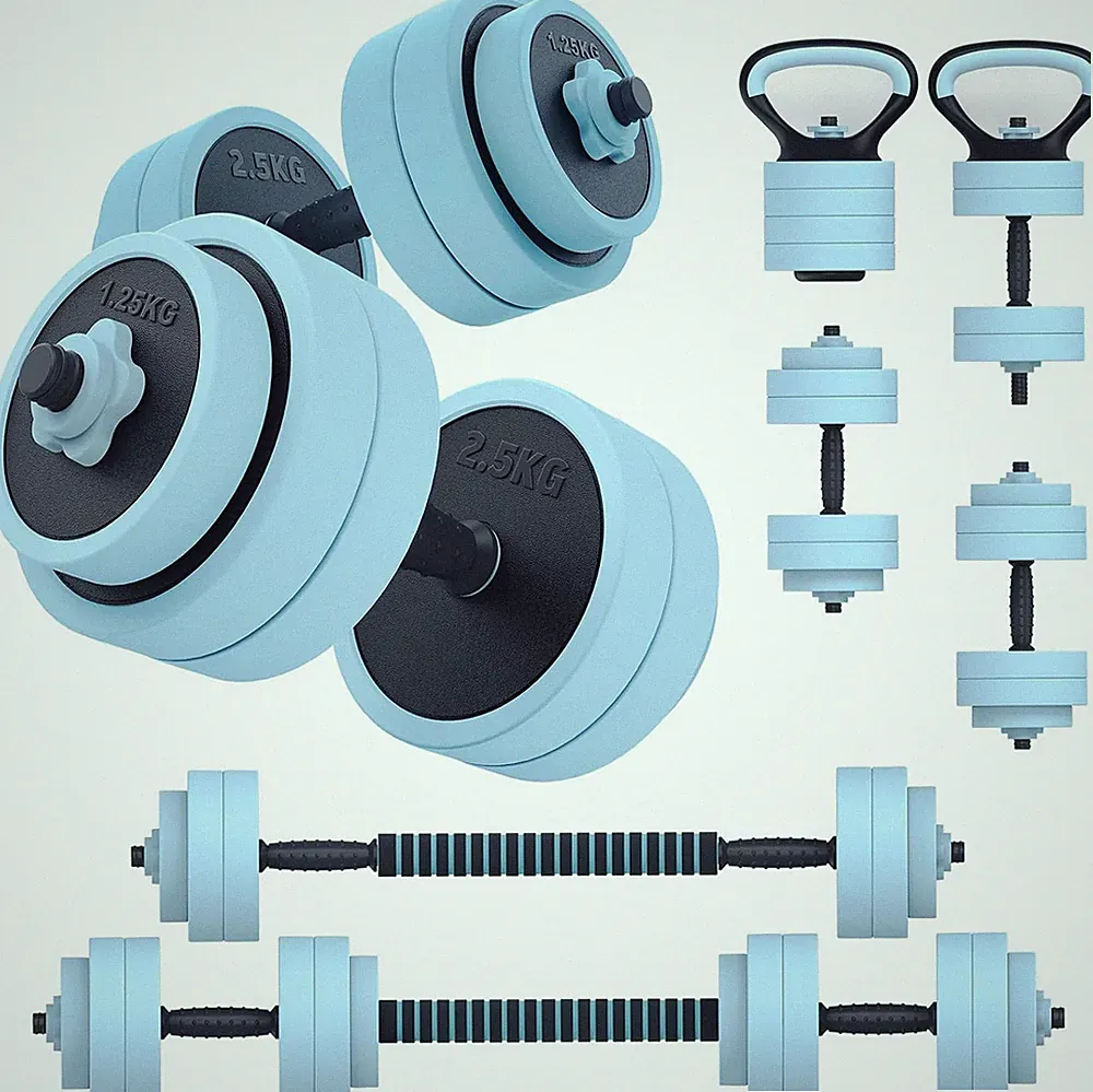 PASYOU Hantelset Verstellbar 20Kg 5 in 1 Hanteln Set,Liegestütze & Kettlebell,Du