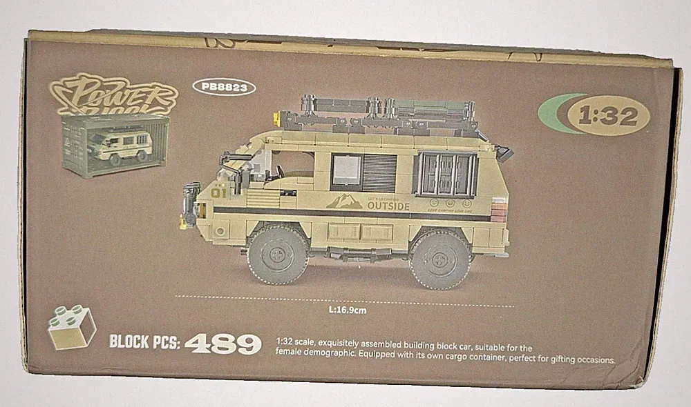 Power Block PB8823 Maßstab 1:32 Off Road Camper Van RV 489 Teile Bauset Originalverpackt.