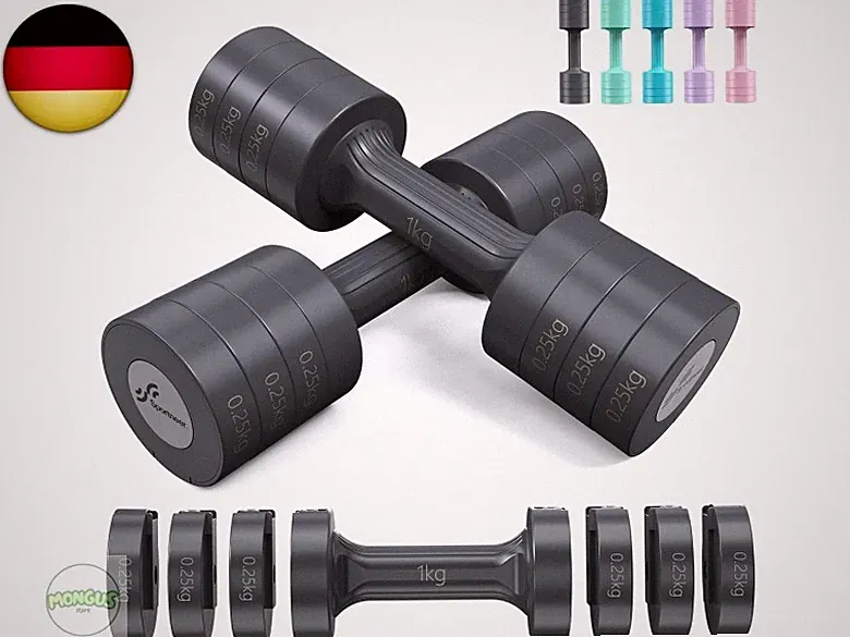 Sportneer Verstellbare Hanteln Set ? Hanteln Frauen Set je 1?2,5?kg, 4-in-1