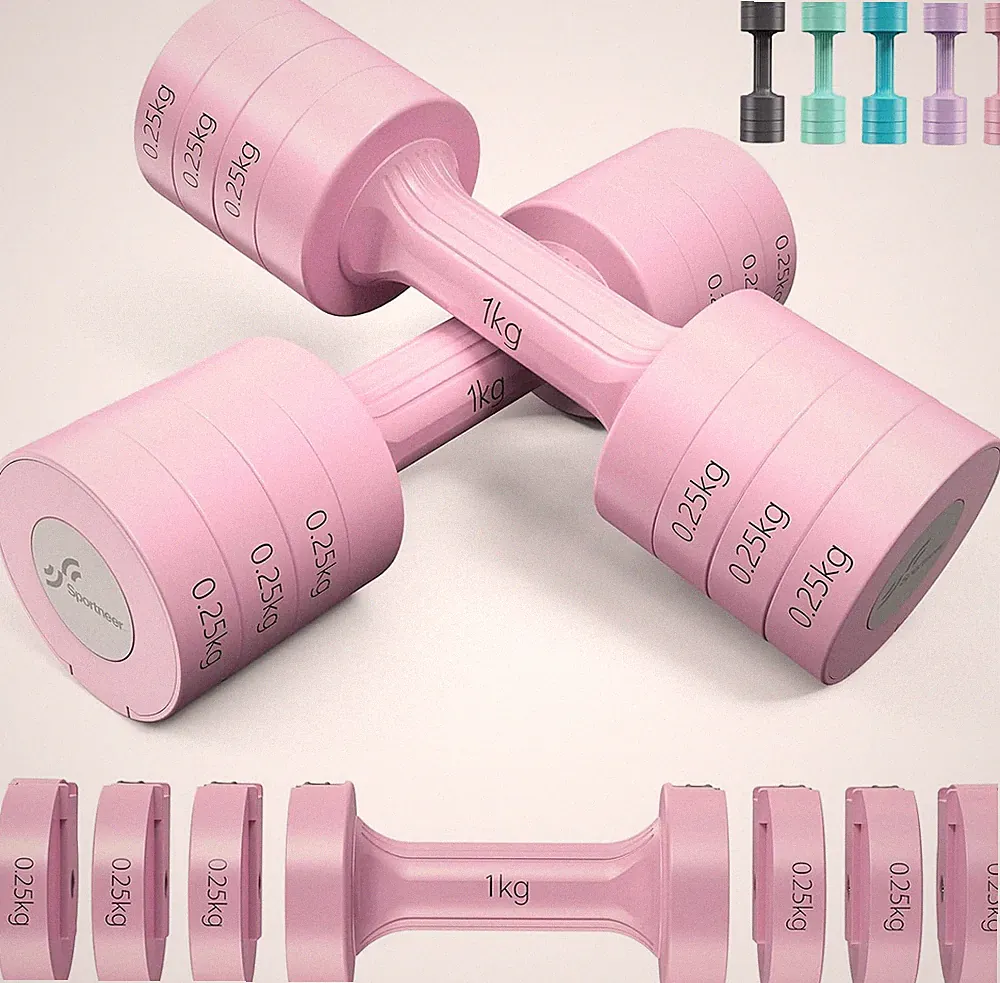 Sportneer Verstellbare Hanteln Set – Hanteln Frauen Set Je 1–2,5 Kg, 4-In-1 Kurz