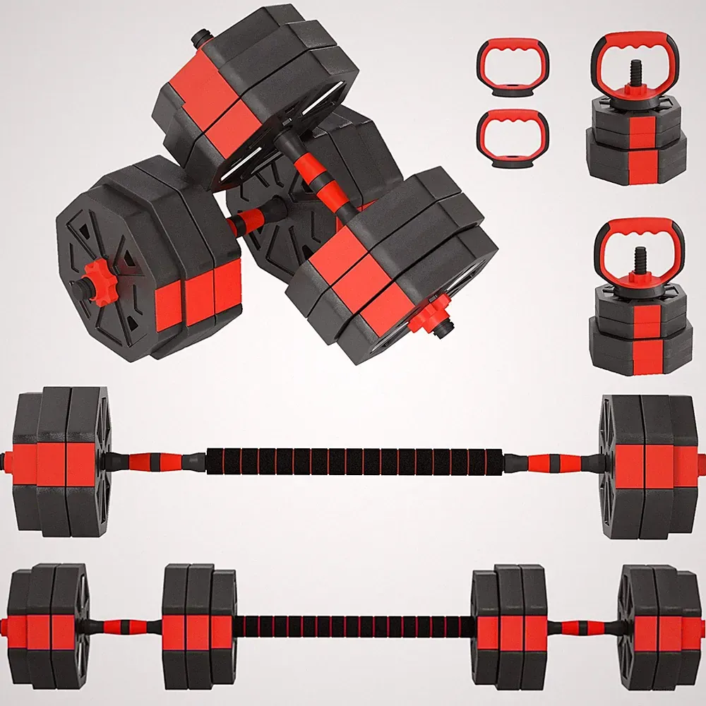 SPORTNOW 6-in-1 Adjustable Weight Hanteln Set, 30kg Freigewichte Set, rot