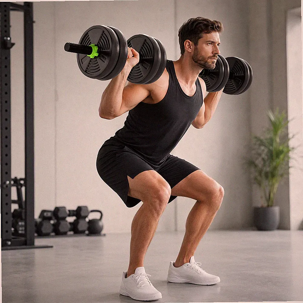 SPORTNOW Hantelset verstellbar 15 KG Kurzhantel Set Kurzhanteln Langhanteln