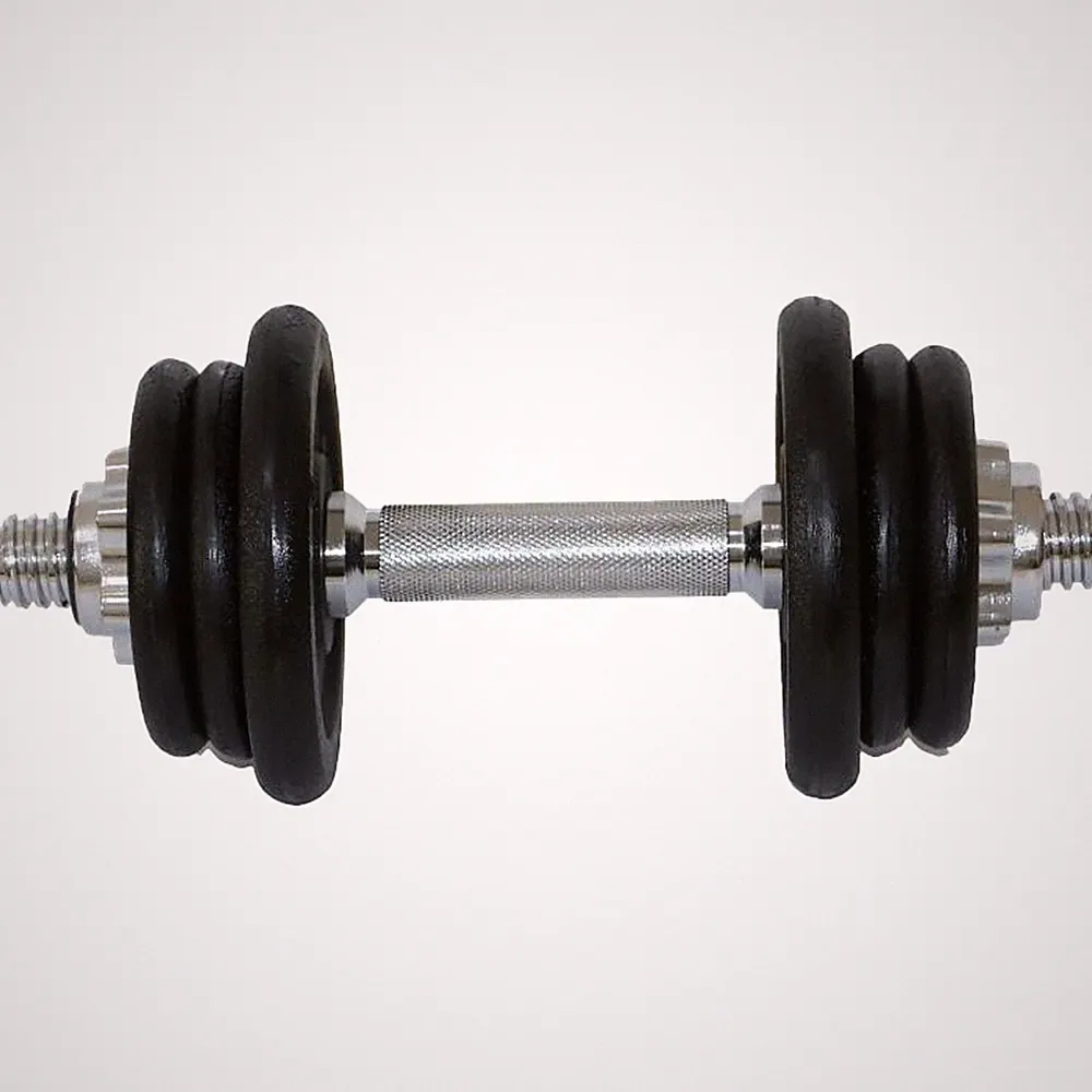 Sporttrend 24® Verstellbares Kurzhantel Set 10kg + 35cm Stange & Gewichte