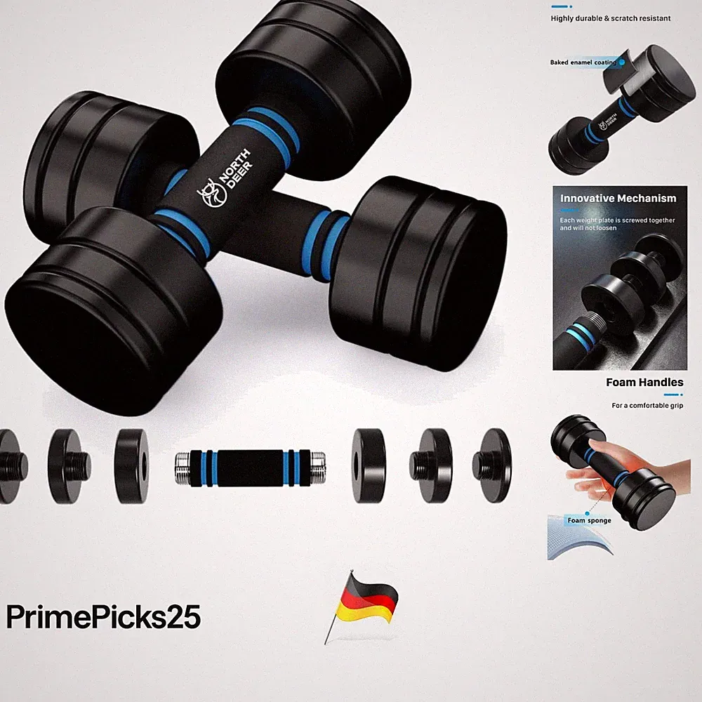 Stahl Kurzhanteln 7,5kg verstellbar kompakt Fitness Zuhause oberflächen