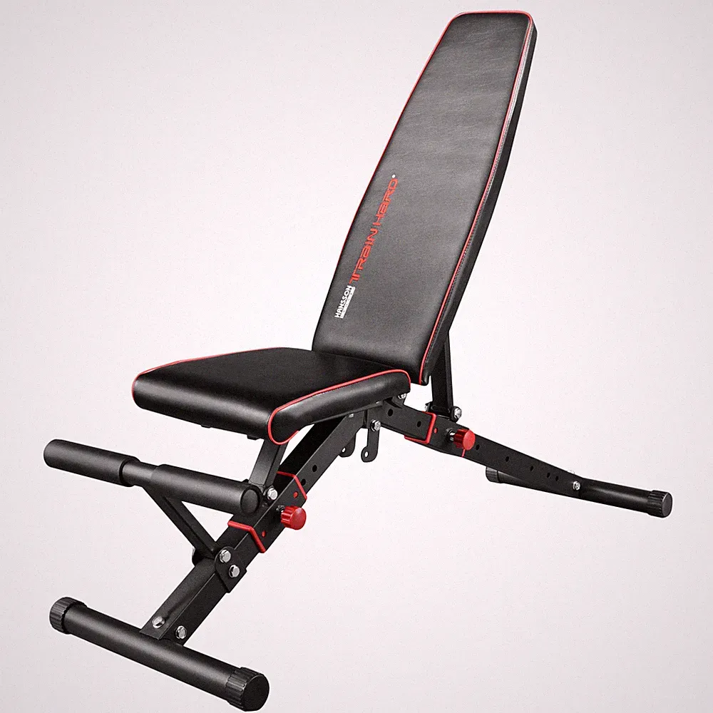 TrainHard® deluxe Hantelbank Trainingsbank Schrägbank klappbar verstellbar