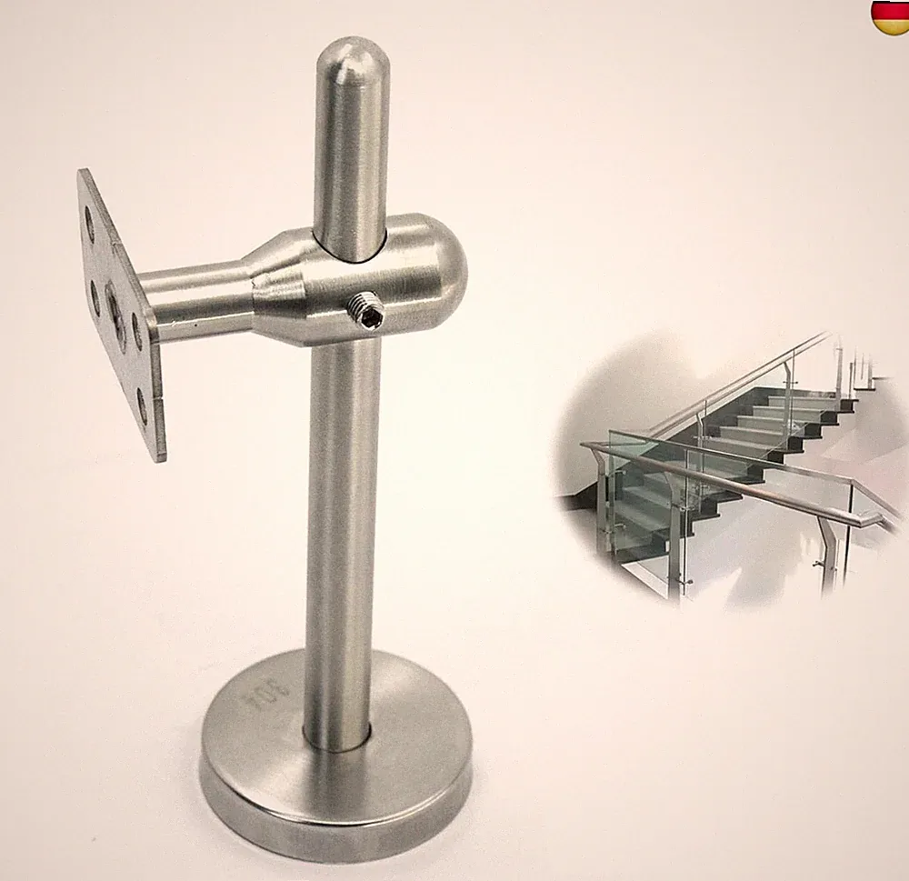 Verstellbare Handlaufträger Edelstahl Handlaufhalter Handlaufstütze - Aus T