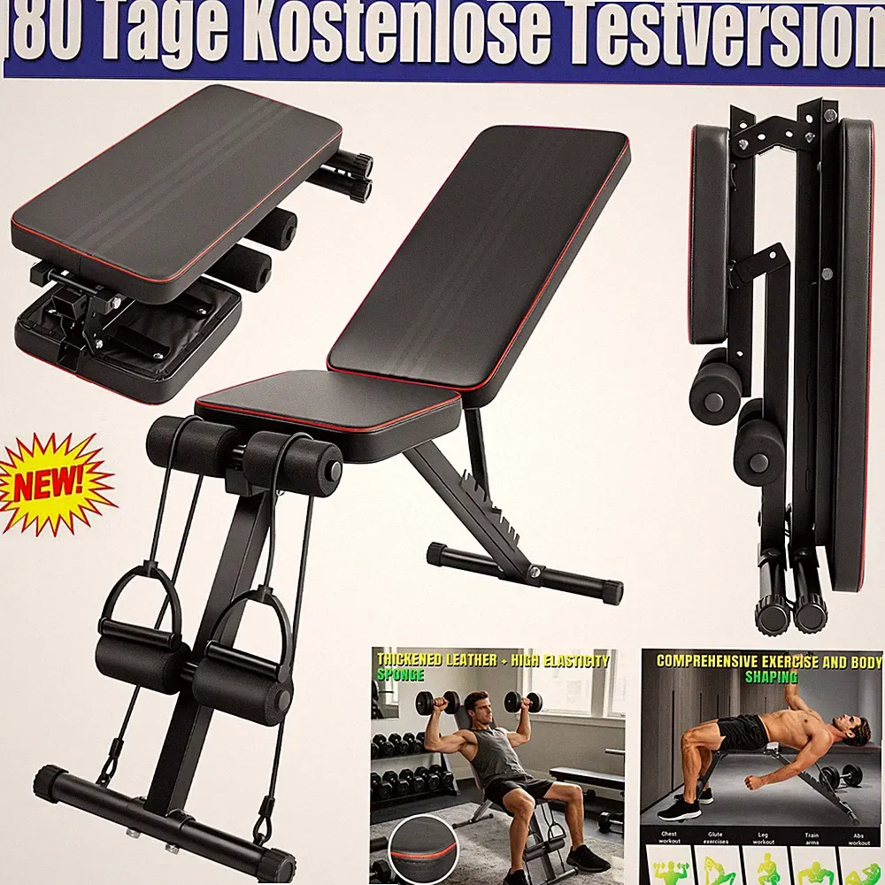 Verstellbare Hantelbank (7 Neigungen) – Kraftgerät für zu Hause & Fitnessstudio