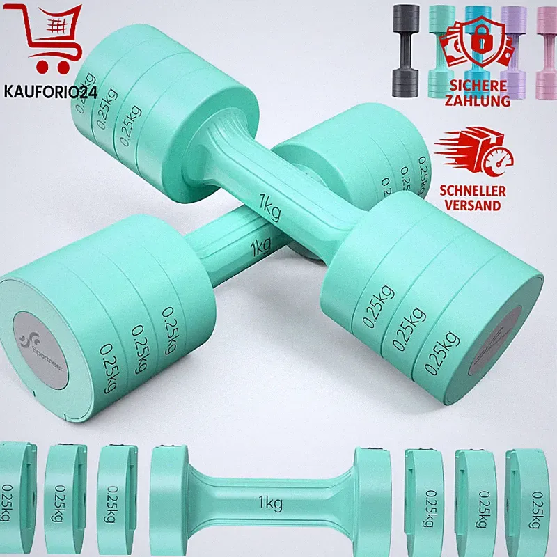 Verstellbare Hanteln 1-2,5kg 4-in-1 Kurzhanteln Set für Home Gym Fitness