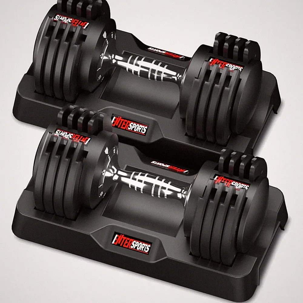 Verstellbare Hanteln 12kg 18kg 27kg Fitness Hantel Set Platzsparend