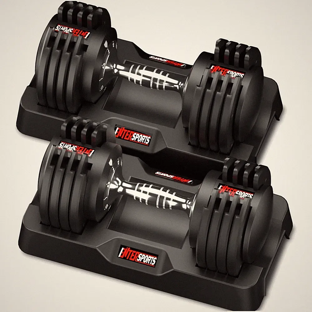 Verstellbare Hanteln 12kg 18kg 27kg Krafttraining Hanteln mit rutschfestem Griff