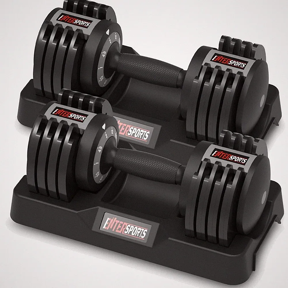 Verstellbare Hanteln 12kg 18kg 27kg, Platzsparend, Rutschfester Griff, Bodybu...