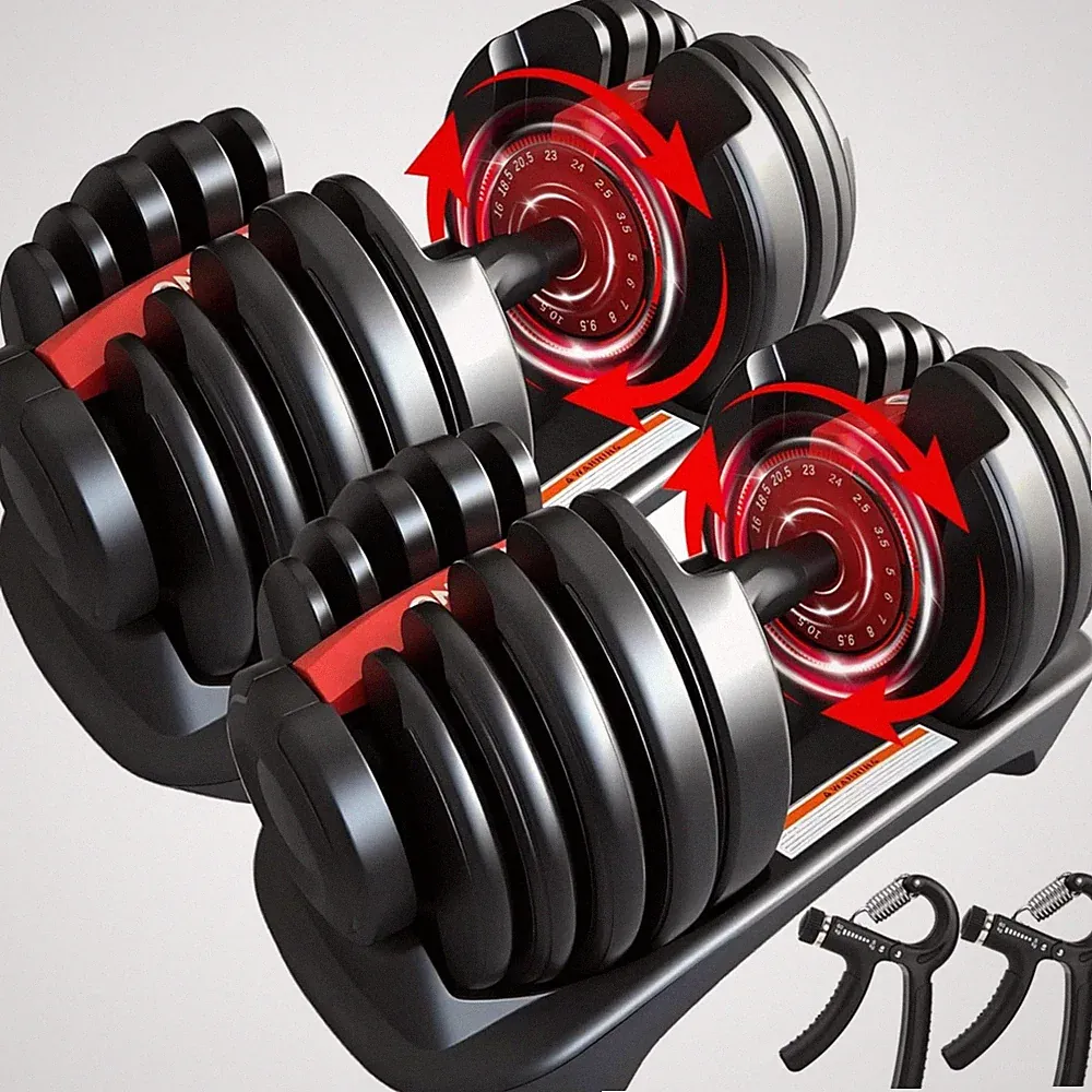Verstellbare Hanteln 15-in-1, Platzsparend, 24-40kg, Krafttraining, Heimtraining