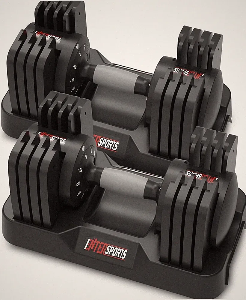 Verstellbare Hanteln 18kg Paar, Fitness Hanteln, Krafttraining, Platzsparend