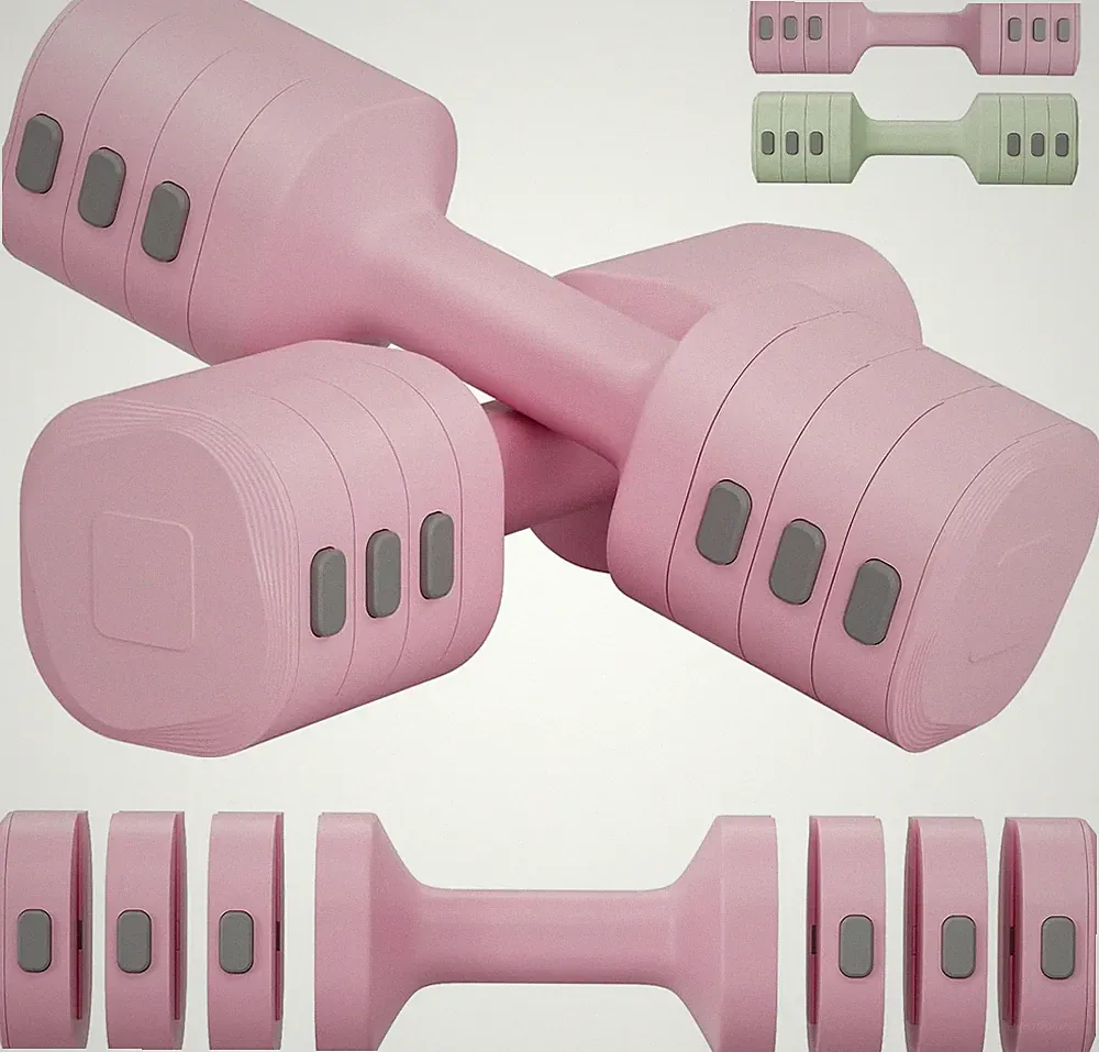Verstellbare Hanteln 4-in-1 Set 2er Set 1-5kg Rosa