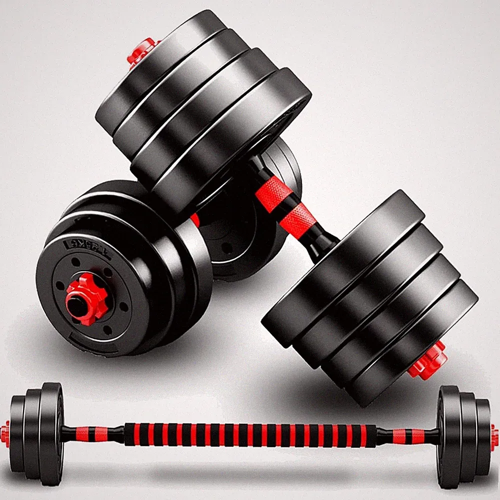 Verstellbare Hanteln Kurzhanteln Set Kunststoff Gewicht 10/15kg Fitness