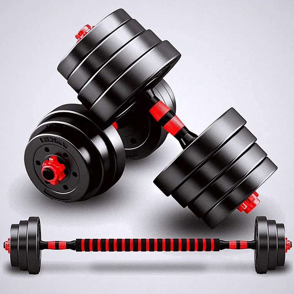 Verstellbare Hanteln Set 10KG Kunststoff multifunktionale Fitness Hantel