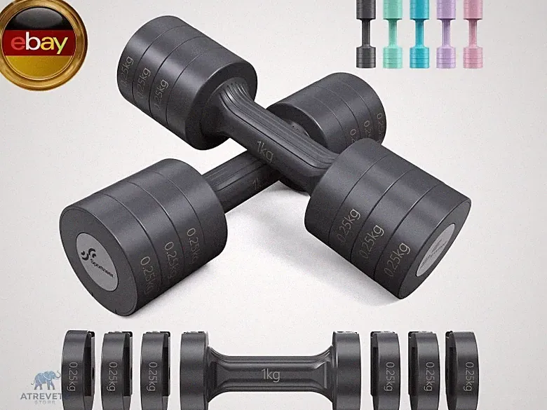 Verstellbare Hanteln Set ? Hanteln Frauen Set je 1?2,5?kg, 4-in-1 Kurzhanteln