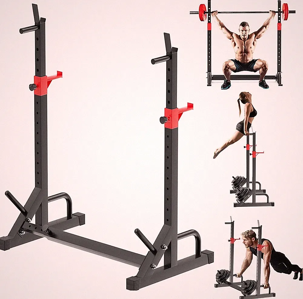 Verstellbare Kniebeugenständer Langhantelablage Höhenverstellbarer Squat Rack