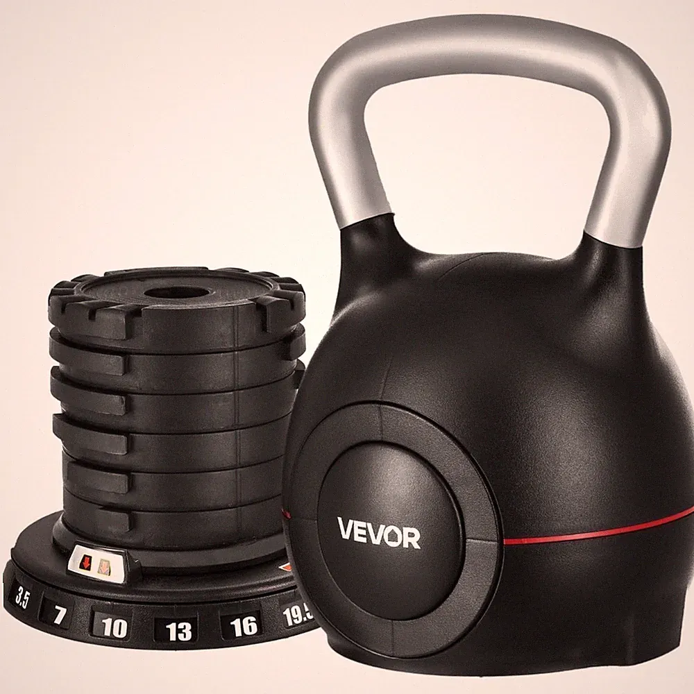 Verstellbare Kugelhantel 7 Gewichtsstufen Aluminium ABS Fitness Ganzkörper