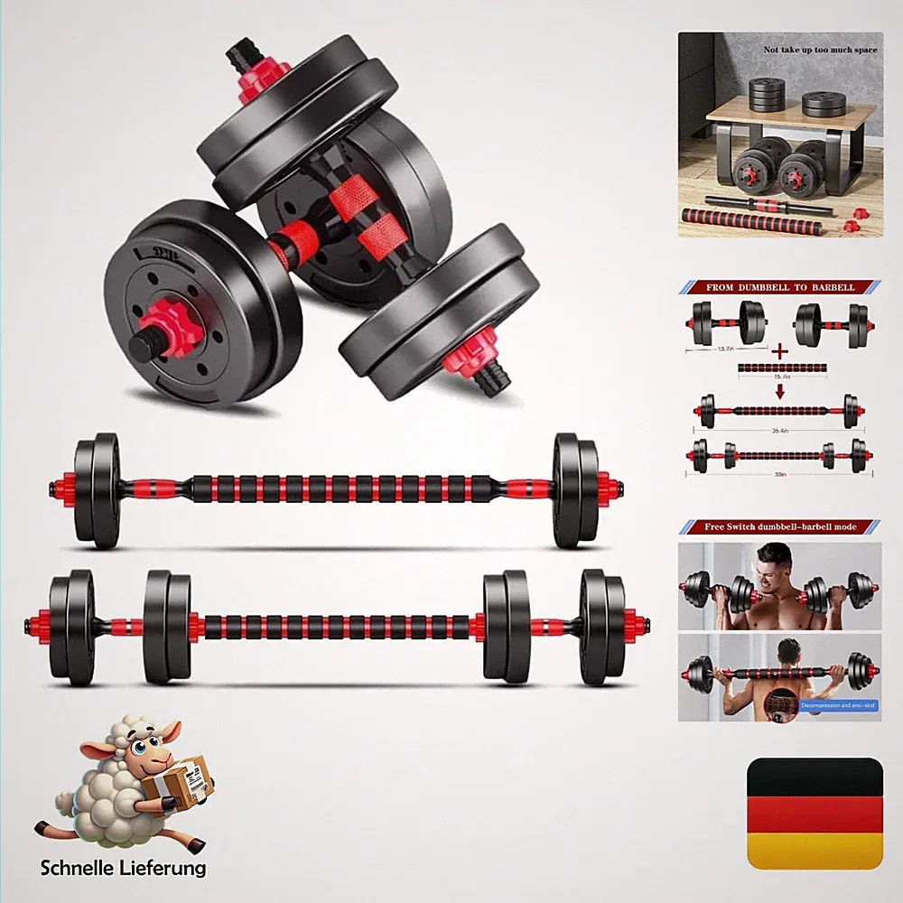 Verstellbare Kurzhanteln Bcbig 2er Set 15kg für Fitness Arm Rücken Bauch Trai...