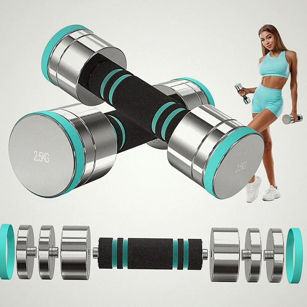 Verstellbare Kurzhanteln Edelstahl Set 2x2,5kg-2x30kg Krafttraining