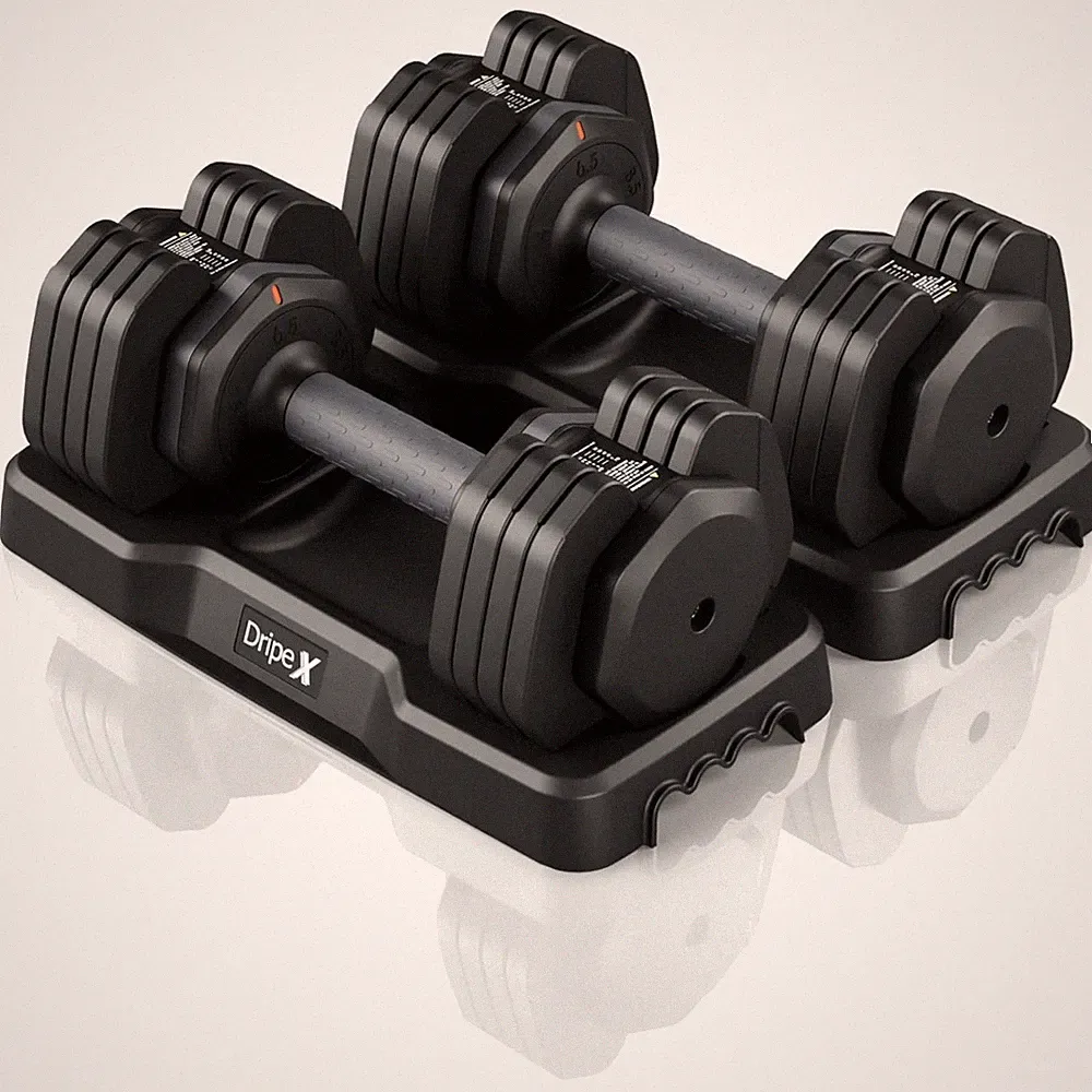 Verstellbare Kurzhanteln Hanteln Set 11kg Metall Grau Fitness