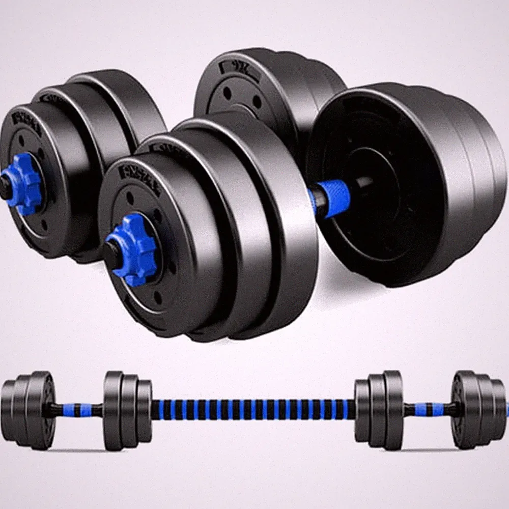 Verstellbare Kurzhanteln Set 10kg 15kg Neopren Schwarz Blau 2er