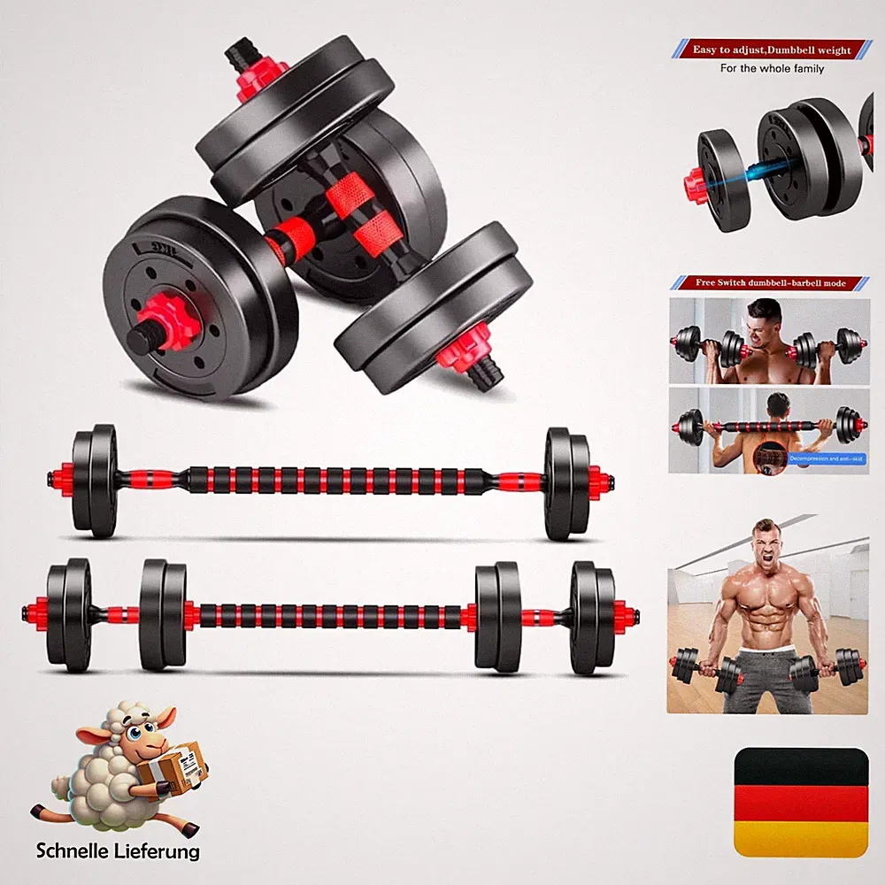 Verstellbare Kurzhanteln Set Bcbig 10/15 kg Hantelset für Fitness Damen und H...