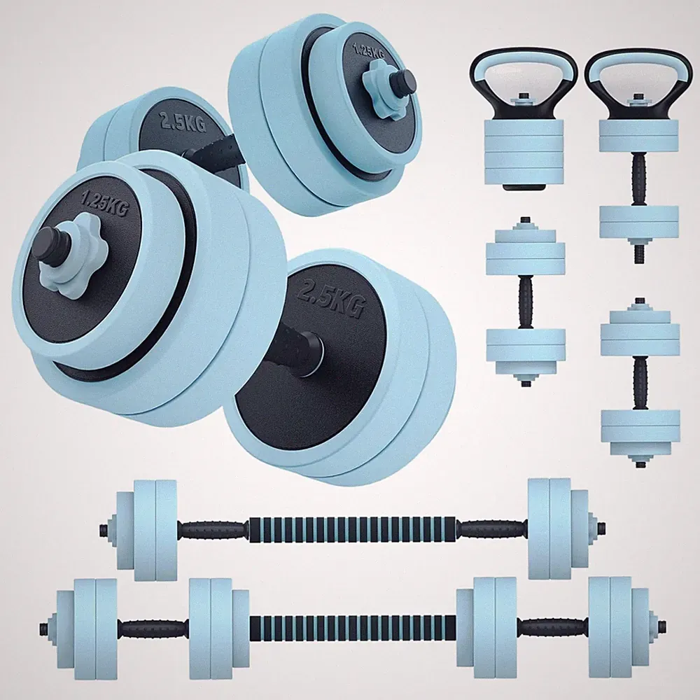 Verstellbares 20kg Hantelset 4-in-1 Krafttraining Heimfitness multitalent