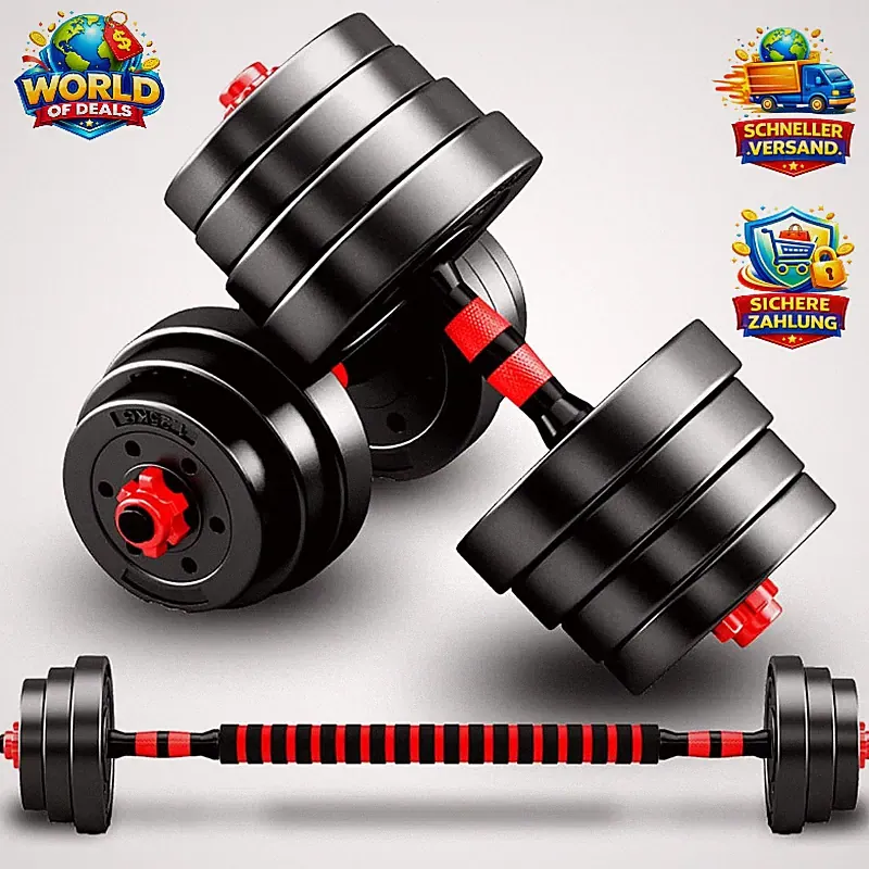 Verstellbares Hantelset 2er Set 10/15kg für Fitness und Krafttraining