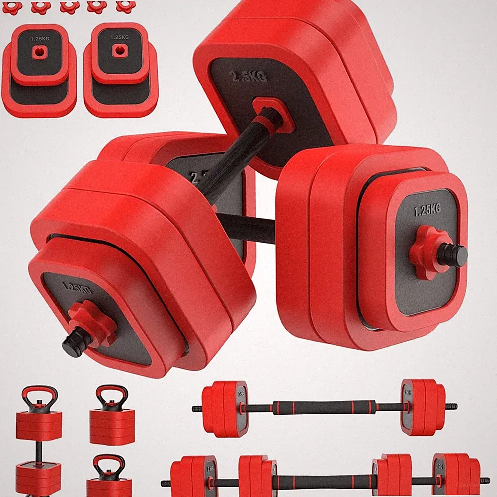Verstellbares Hantelset, 30kg Gewichte für Home Gym, 4-in-1 Fitnessgeräte